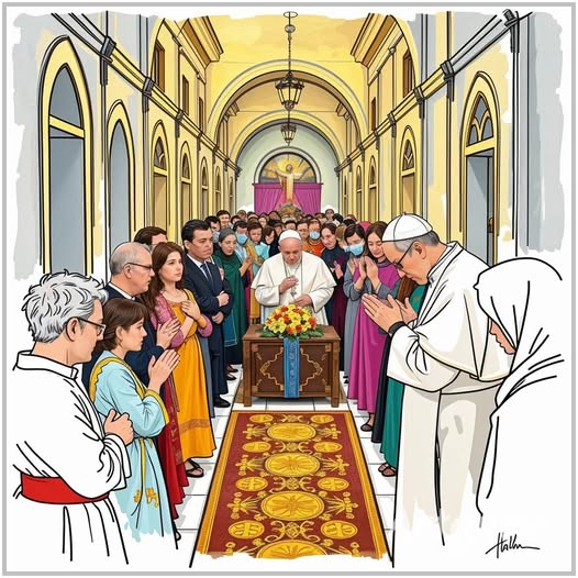 Potrebbe essere un'immagine raffigurante 4 persone, la Basilica del Santuario Nazionale dell'Immacolata Concezione e testo